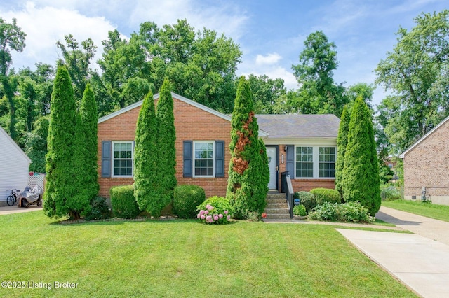 6604 Burlwood Dr, Louisville, KY 40229 - view of front of house with brick siding and a front lawn