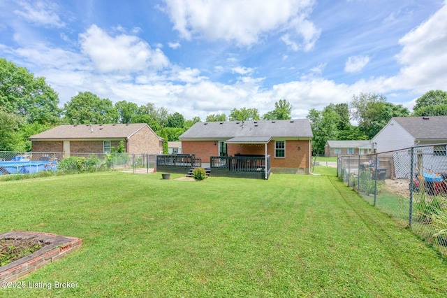 6604 Burlwood Dr, Louisville, KY 40229 - fenced backyard featuring a deck
