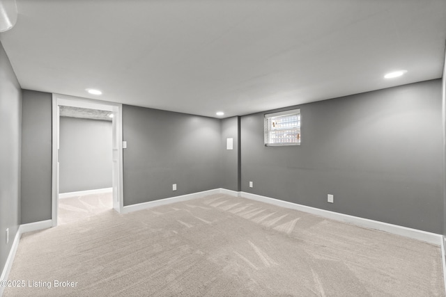 217 Shawnee Dr, Louisville, KY 40212 - basement featuring light carpet and recessed lighting