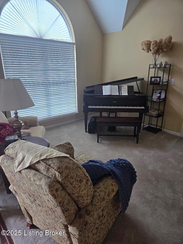 6911 Caitlynn Way, Louisville, KY 40229 - living area with carpet and lofted ceiling