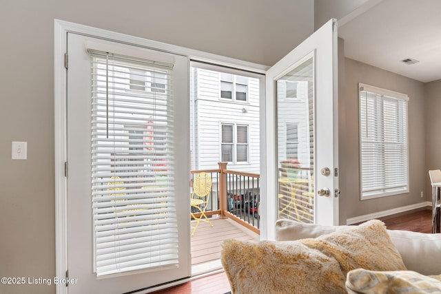 10600 Norton Commons Walk, Prospect, KY 40059 - doorway to outside featuring wood finished floors and baseboards