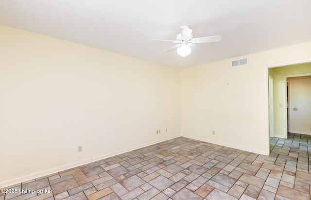 606 N Arbor Dr, Louisville, KY 40223 - unfurnished room featuring ceiling fan and stone finish floors