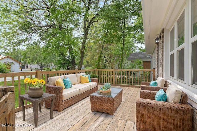 1215 Vim Dr, Louisville, KY 40213 - wooden deck featuring an outdoor living space