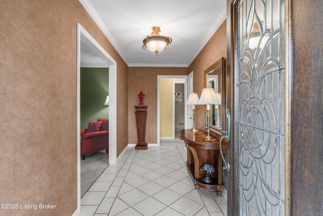 3012 Hayfield Dr, Louisville, KY 40205 - foyer entrance with light tile patterned floors and ornamental molding