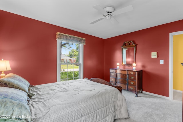 3012 Hayfield Dr, Louisville, KY 40205 - carpeted bedroom with baseboards and a ceiling fan
