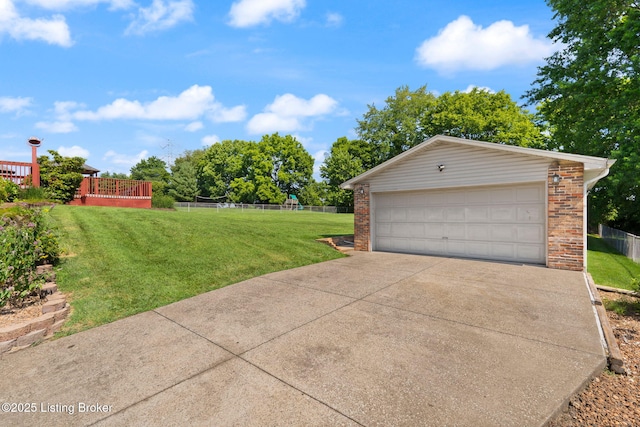 3941 Scenic Trl, Shepherdsville, KY 40165 - view of yard featuring a garage, an outbuilding, and a deck