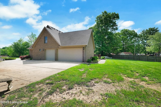 7728 Cottage Cove Way, Louisville, KY 40214 - view of side of home with driveway, a shingled roof, and brick siding