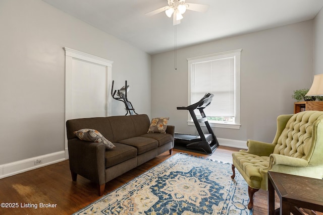 1246 Ormsby Ct, Louisville, KY 40203 - living room featuring wood finished floors and a ceiling fan