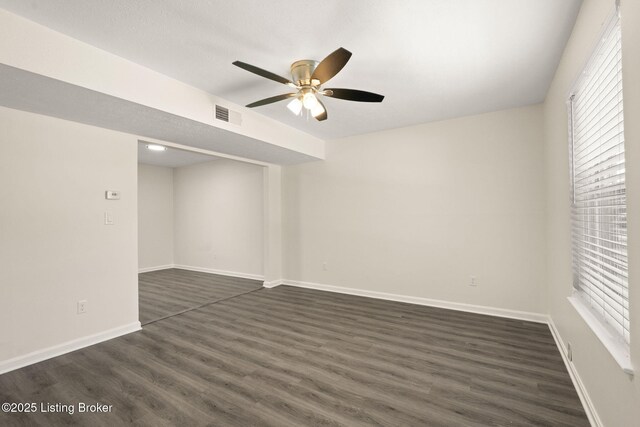 180 Summers Dr, Shepherdsville, KY 40229 - spare room with a ceiling fan and dark wood-style flooring