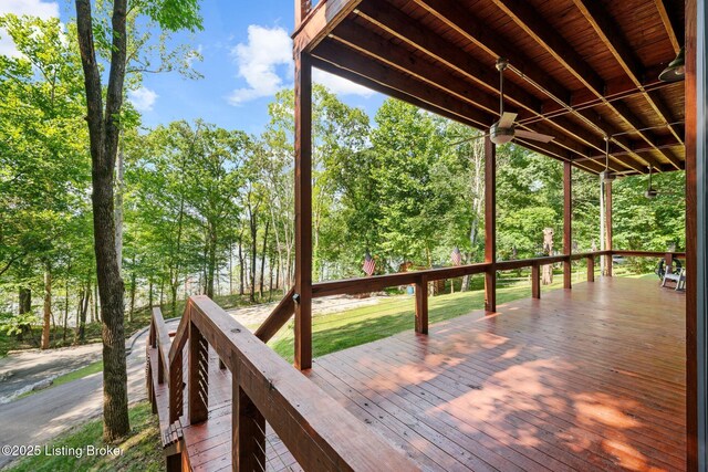 422 Lilac Ln, Cub Run, KY 42729 - wooden deck featuring view of scattered trees
