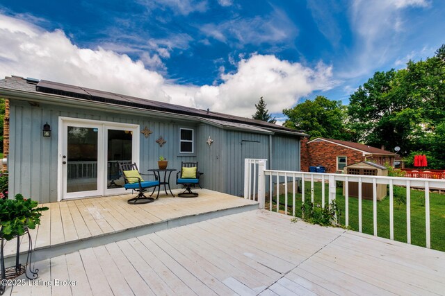 6818 Village Green Blvd, Pewee Valley, KY 40056 - wooden deck featuring a yard