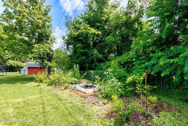 6818 Village Green Blvd, Pewee Valley, KY 40056 - view of yard featuring a trampoline and a garden