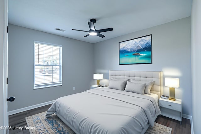 372 Wild Way, Louisville, KY 40229 - bedroom with dark wood finished floors and ceiling fan