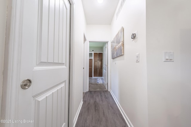 164 Greenshores Circle Ln, Mcdaniels, KY 40152 - corridor with dark wood-style floors and baseboards