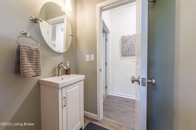 164 Greenshores Circle Ln, Mcdaniels, KY 40152 - bathroom with vanity and wood finished floors