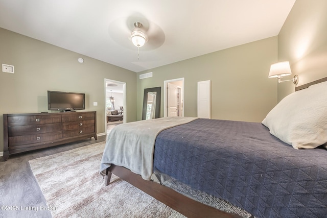 164 Greenshores Circle Ln, Mcdaniels, KY 40152 - bedroom featuring a ceiling fan and wood finished floors