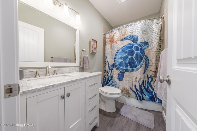 164 Greenshores Circle Ln, Mcdaniels, KY 40152 - full bath with vanity and wood finished floors