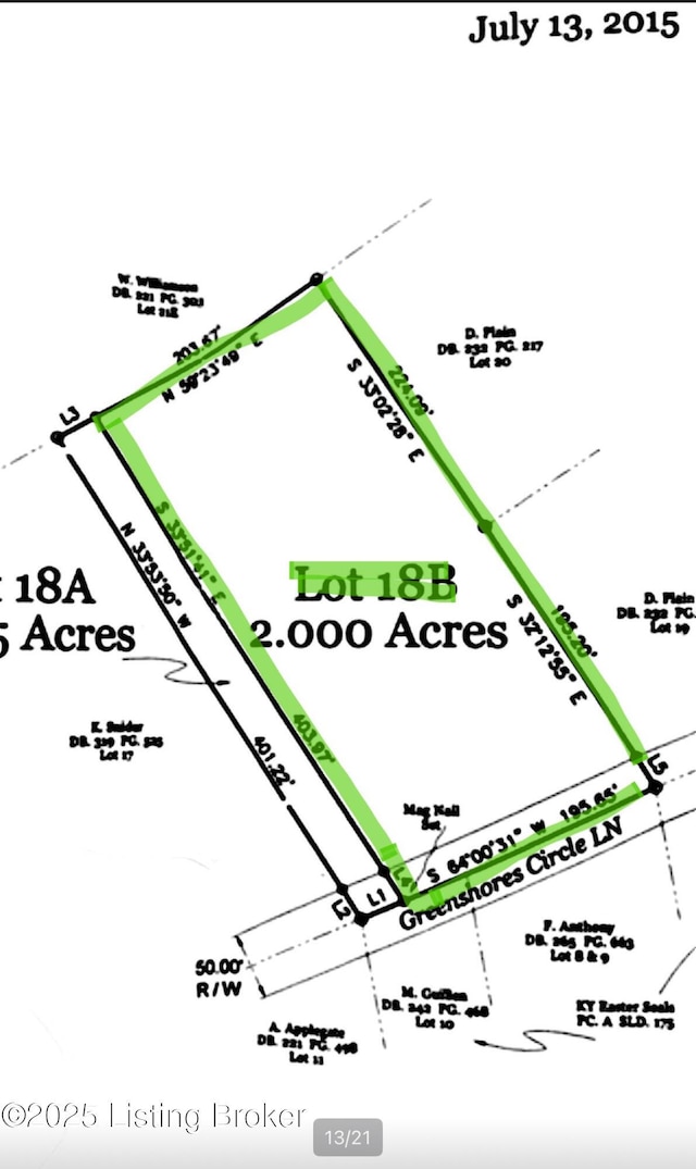 164 Greenshores Circle Ln, Mcdaniels, KY 40152 - survey map / technical document