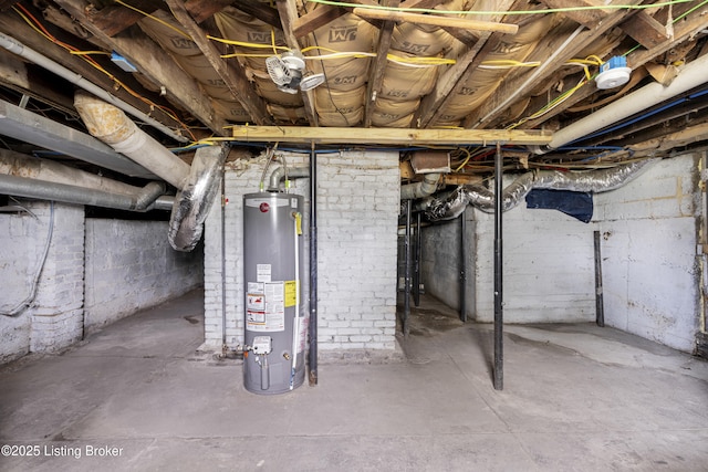 1373 Cypress St, Louisville, KY 40211 - unfinished below grade area with gas water heater