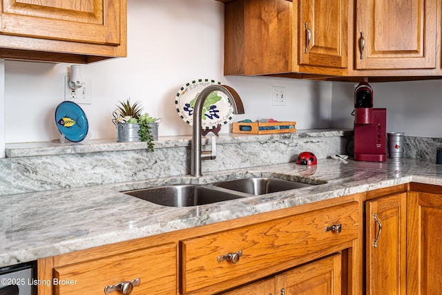 309 Clarks Ln, Clarkson, KY 42726 - kitchen with light countertops and brown cabinetry