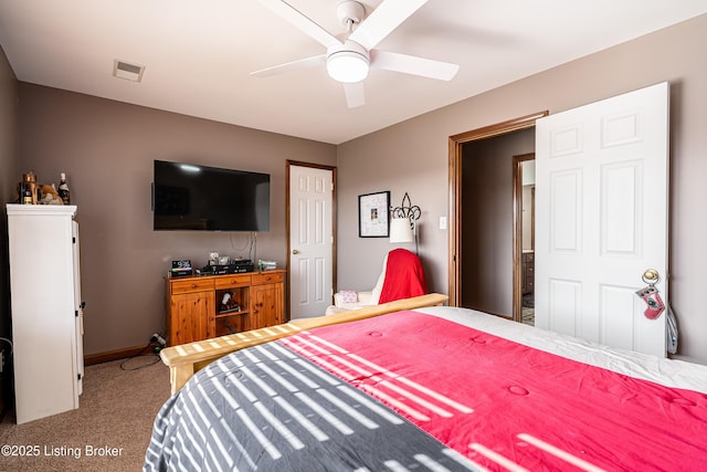 309 Clarks Ln, Clarkson, KY 42726 - carpeted bedroom with baseboards and a ceiling fan