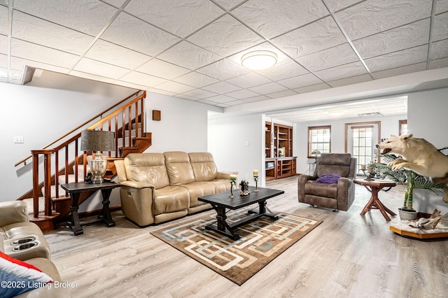309 Clarks Ln, Clarkson, KY 42726 - living room featuring wood finished floors and stairs