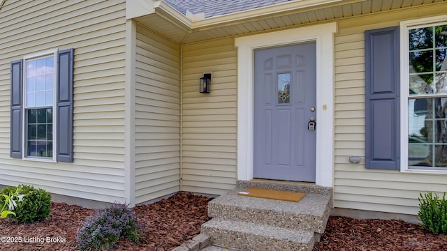 4720 Ferrer Way, Jeffersontown, KY 40299 - view of exterior entry featuring a shingled roof