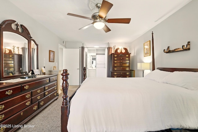111 La Fontenay Ct, Louisville, KY 40223 - bedroom featuring carpet flooring, ensuite bath, and a ceiling fan