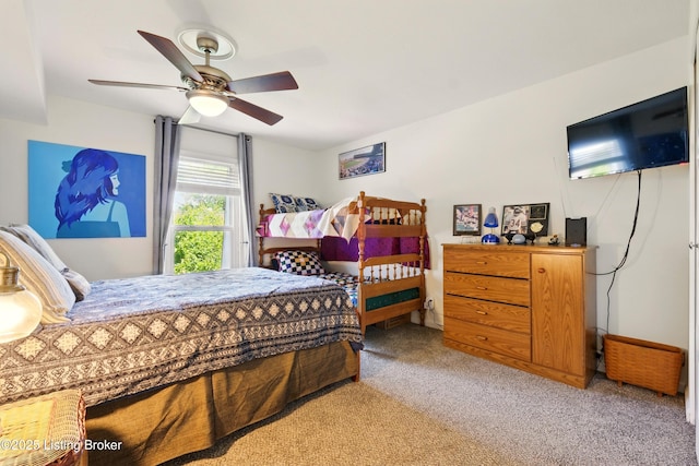 111 La Fontenay Ct, Louisville, KY 40223 - bedroom featuring light carpet and ceiling fan