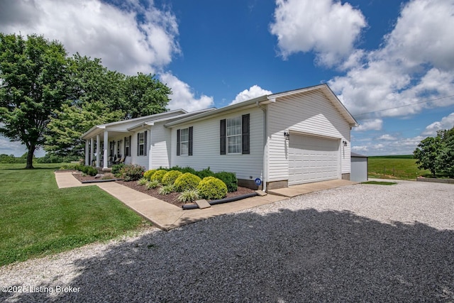 2923 High Plains Rd, Vine Grove, KY 40175 - ranch-style home with a front lawn and a garage