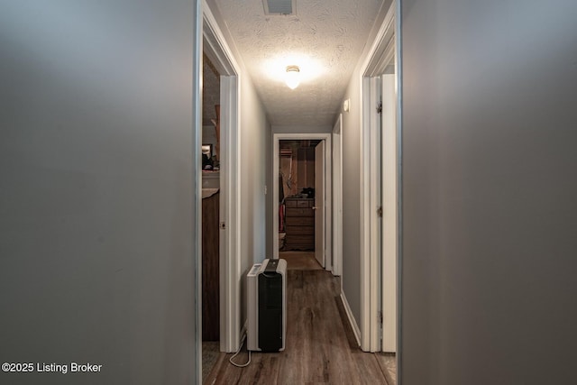 2923 High Plains Rd, Vine Grove, KY 40175 - corridor featuring a textured ceiling and wood finished floors