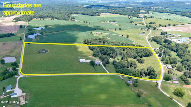 2923 High Plains Rd, Vine Grove, KY 40175 - view of property location featuring a large body of water and property boundaries highlighted