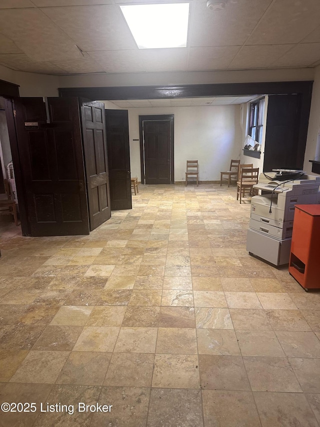 126 Taylorsville Rd, Bloomfield, KY 40008 - finished basement with a paneled ceiling