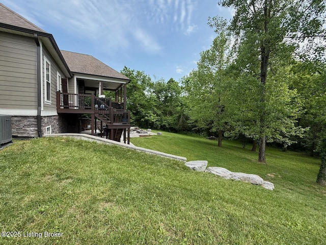 3637 Mount Washington Rd, Taylorsville, KY 40071 - view of grassy yard featuring stairs