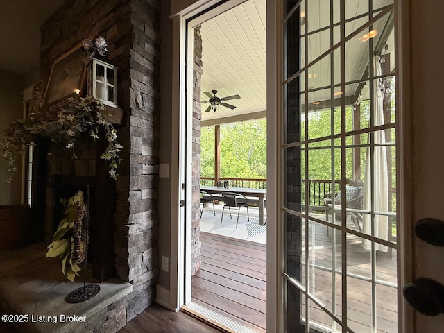 3637 Mount Washington Rd, Taylorsville, KY 40071 - doorway featuring dark wood finished floors