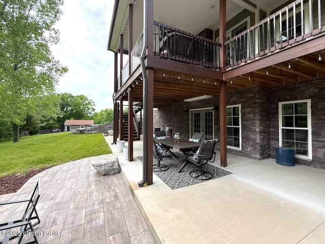 3637 Mount Washington Rd, Taylorsville, KY 40071 - view of patio with stairway