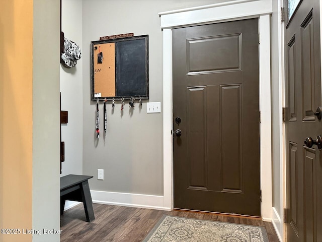 3637 Mount Washington Rd, Taylorsville, KY 40071 - foyer featuring dark wood-style floors and baseboards