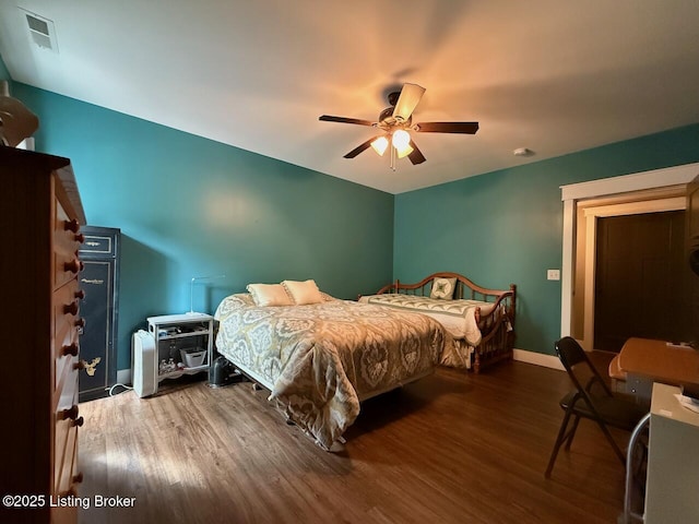 3637 Mount Washington Rd, Taylorsville, KY 40071 - bedroom with wood finished floors and ceiling fan