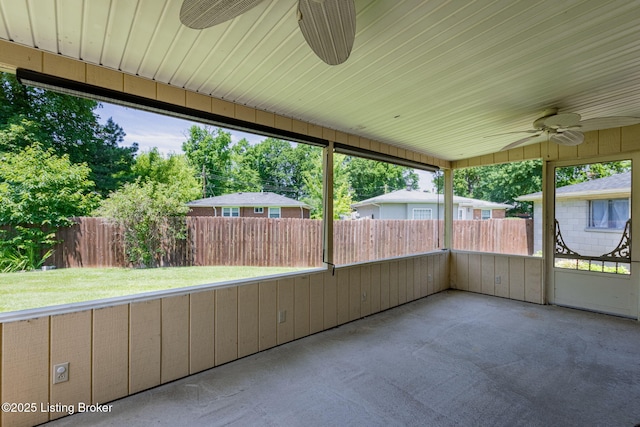 7502 Sam Ct, Louisville, KY 40214 - unfurnished sunroom with ceiling fan and healthy amount of natural light