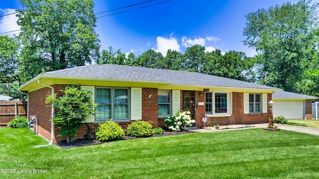7502 Sam Ct, Louisville, KY 40214 - ranch-style house featuring brick siding and roof with shingles