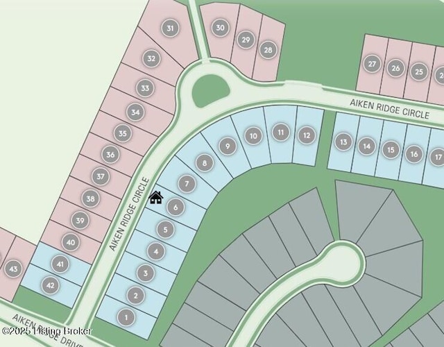 16813 Aiken Ridge Cir, Louisville, KY 40245 - map showing property parcels
