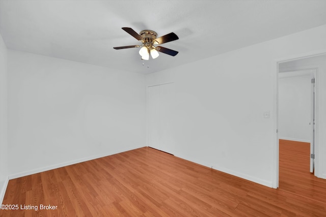 8313 Daverman Dr, Louisville, KY 40228 - unfurnished room featuring light wood finished floors and ceiling fan
