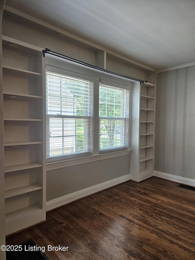 3919 Staebler Ave, Louisville, KY 40207 - spare room with dark wood finished floors, healthy amount of natural light, and crown molding
