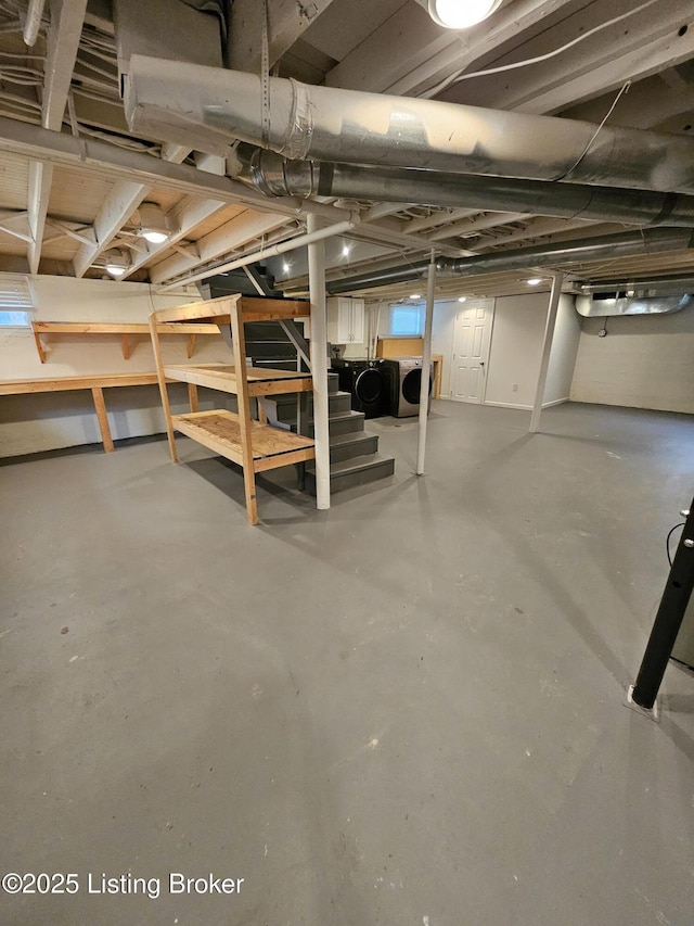 3919 Staebler Ave, Louisville, KY 40207 - basement featuring separate washer and dryer and stairway