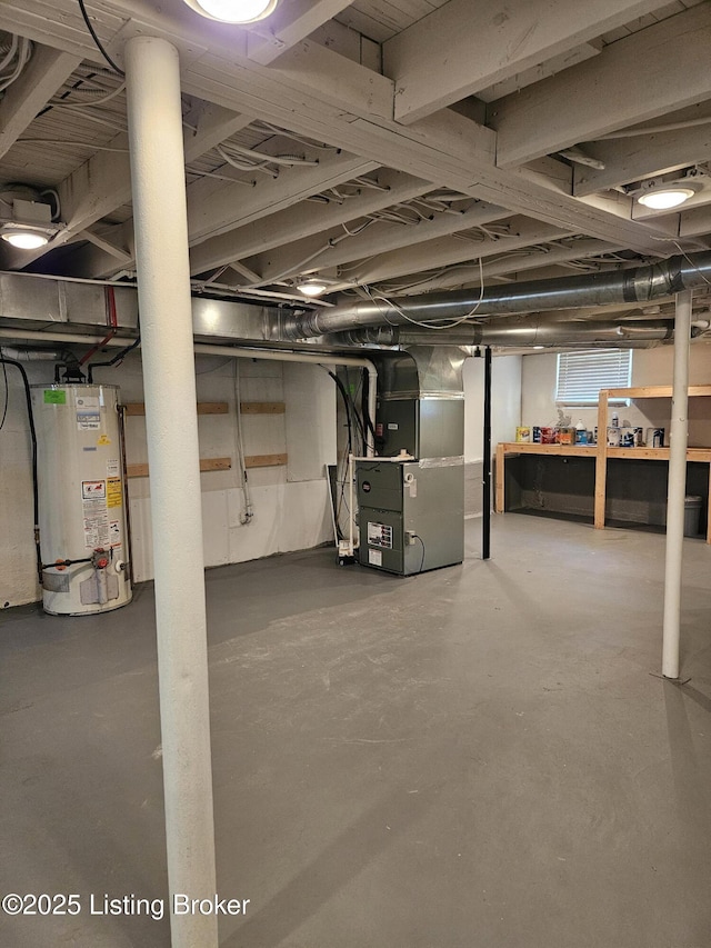 3919 Staebler Ave, Louisville, KY 40207 - basement featuring gas water heater and heating unit