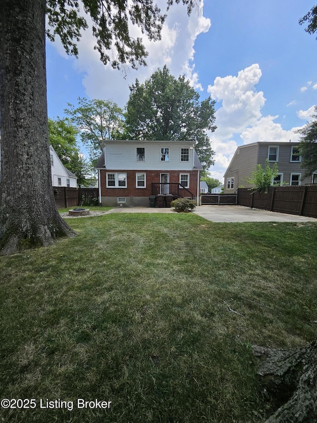3919 Staebler Ave, Louisville, KY 40207 - back of property with a patio and brick siding