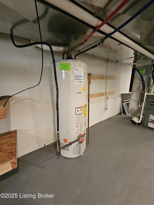 3919 Staebler Ave, Louisville, KY 40207 - unfinished below grade area with water heater