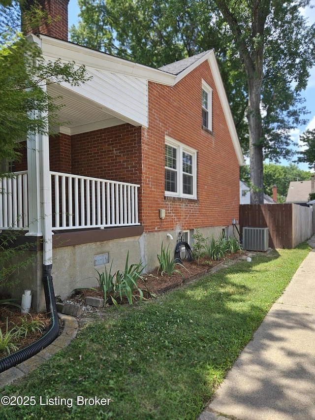 3919 Staebler Ave, Louisville, KY 40207 - view of side of property with brick siding and a chimney