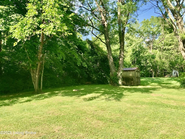 444 Lagrange Rd, New Castle, KY 40050 - view of grassy yard featuring a storage shed