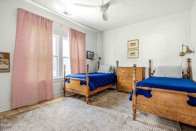 6115 Passionflower Dr, Prospect, KY 40059 - bedroom with wood finished floors and a ceiling fan